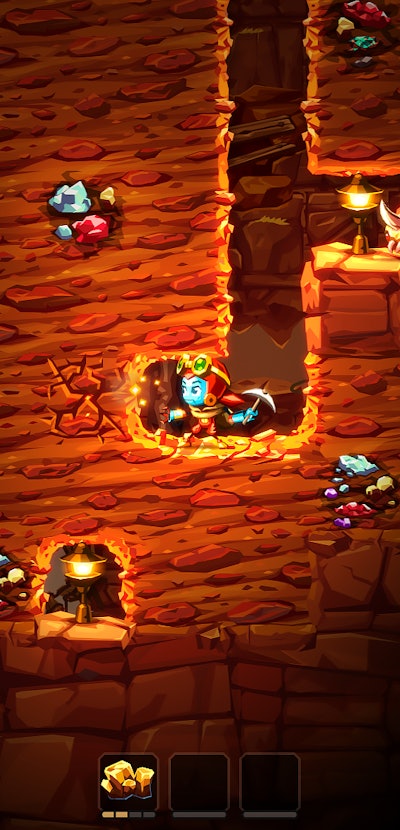 screenshot from Steamworld Dig 2