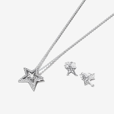 Sparkling Asymmetric Star Jewelry Gift Set