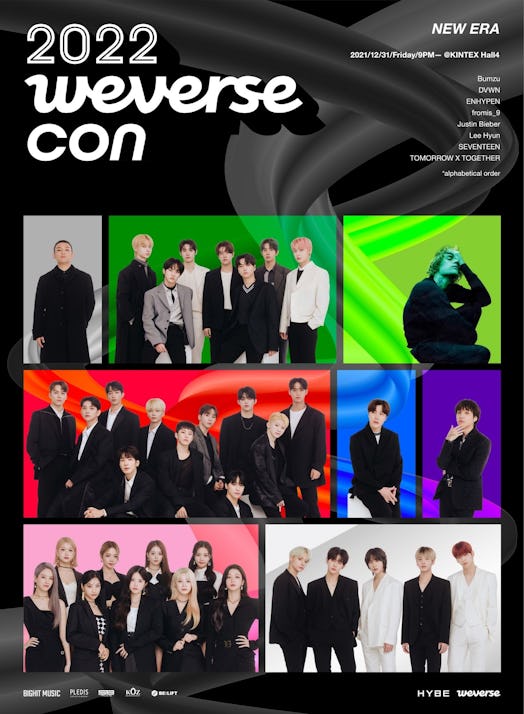 On New Year's Eve, HYBE will host a concert called 2022 Weverse Con, featuring performances from TXT...