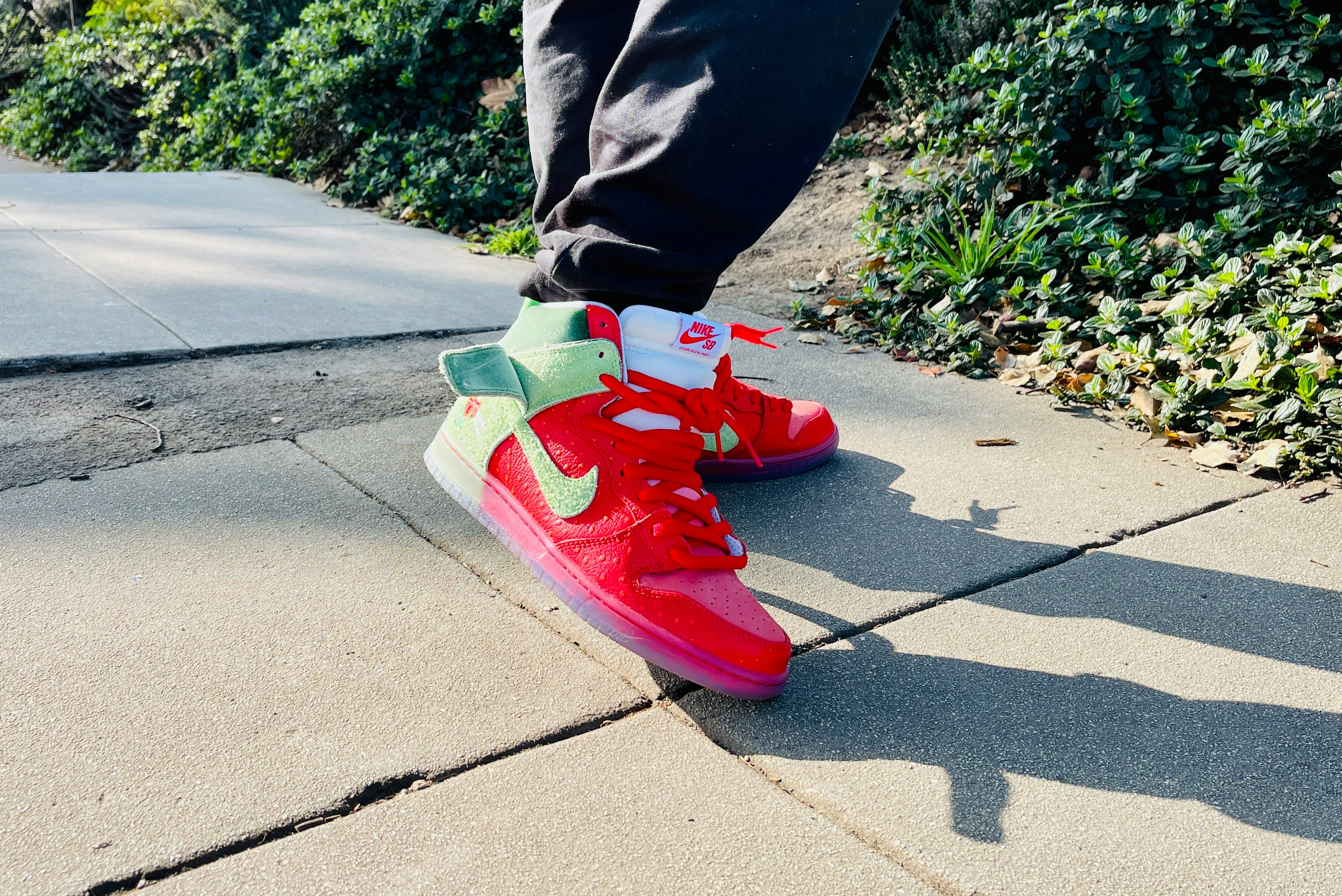 An On Foot Look At The Nike SB Dunk High Strawberry Cough - Fastsole