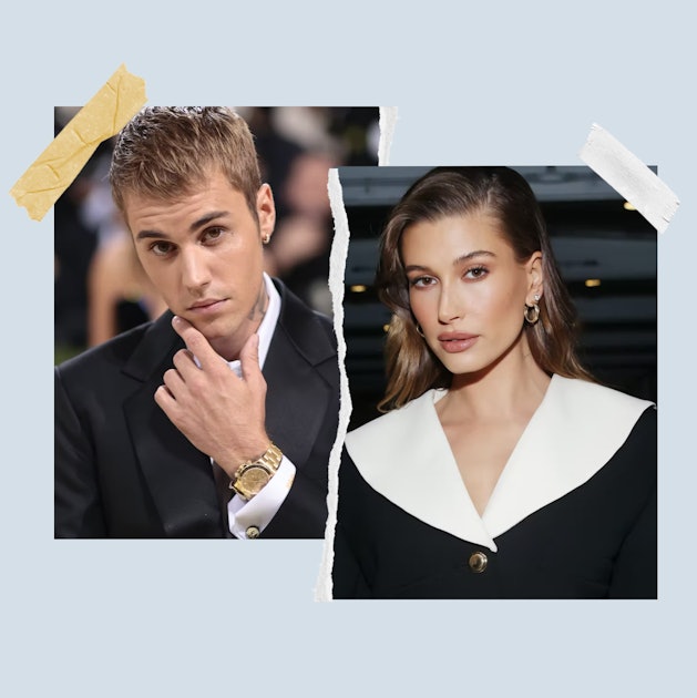 Justin Bieber watches alongside his wife Hailey Baldwin, right