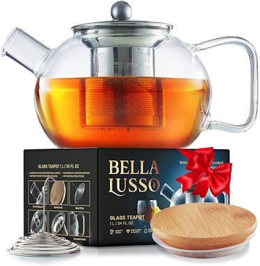 BELLA LUSSO Glass Teapot with Infuser