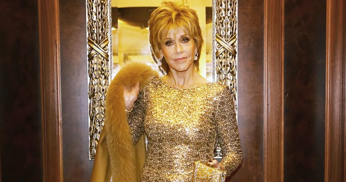 jane fonda gold dress She nailed the 'Jane Fonda fist' on the runway Just Jared & WWD . . . . . . . . . . . . #janefonda #loreal #runway #Paris #France #fist #VIEWS #LIKEME #MOHITXCROWTHH #VIRALHASTAGS #FYP #EXPLORE #REELKAROFEELKARO #TENDINGTOP