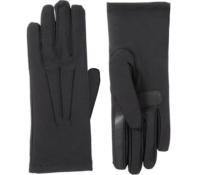 isotoner Spandex Cold Weather Stretch Gloves with Warm Fleece Lining