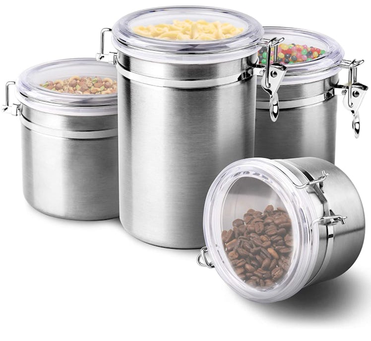 ENLOY Stainless Steel Airtight Canister Set (Set of 4)