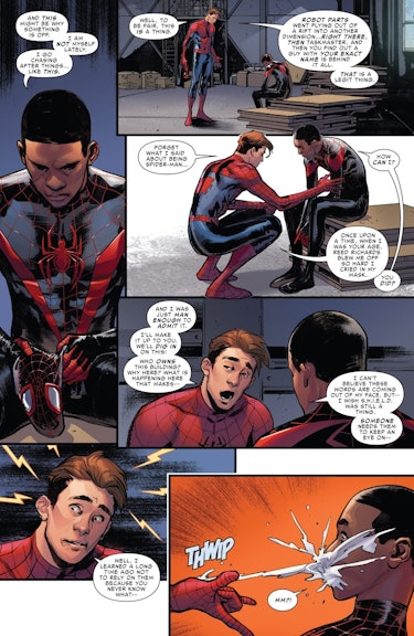 Spider-Men II (2017), de Brian Michael Bendis și Sara Pichelli.