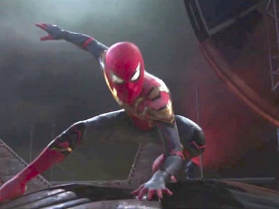 Spider-Man in a movie scene