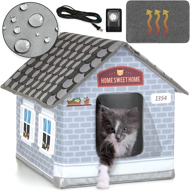 PETYELLA Outdoor Heated Cat House