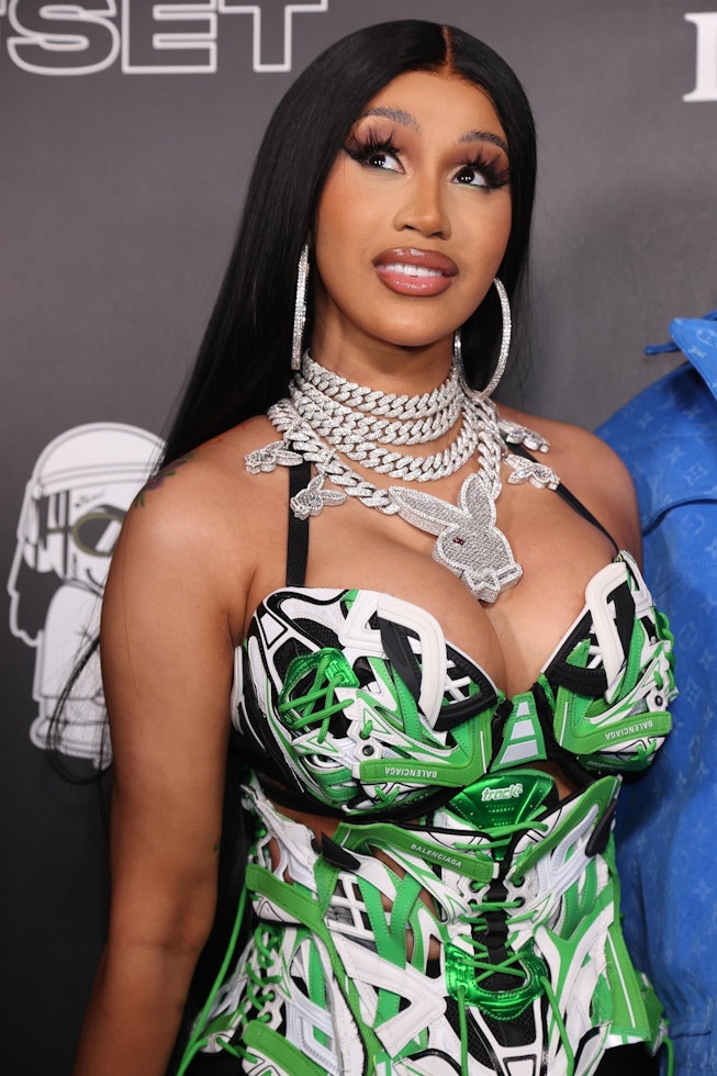 Cardi B Wore A Corset Top Made From Balenciaga Sneakers For Offset's  Birthday