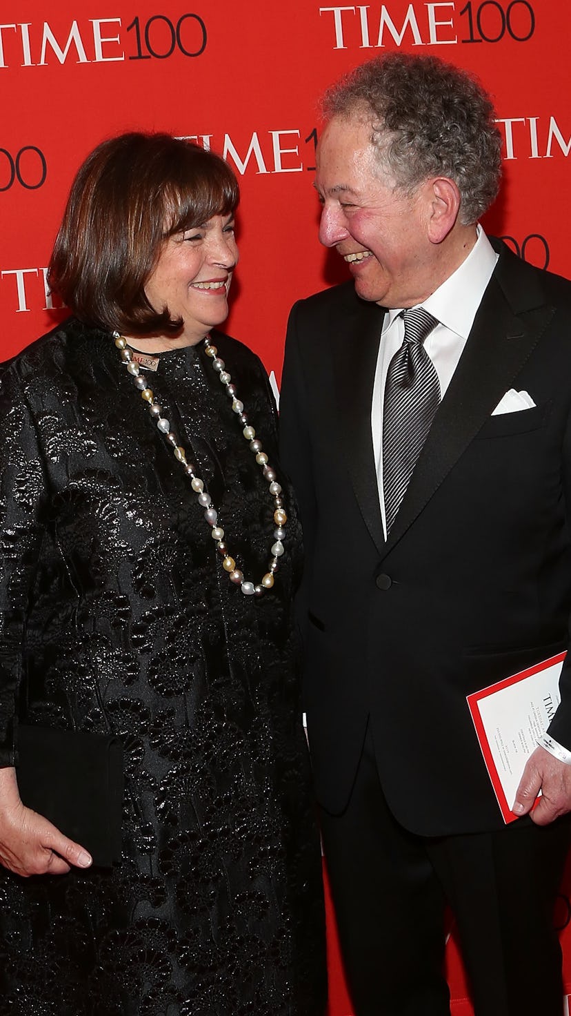 Ina Garten and Husband Jeffrey Garten smiling at each other at the time 100 gala