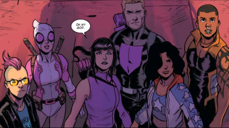 Illustration of Kate Bishop and the West Coast Avengers