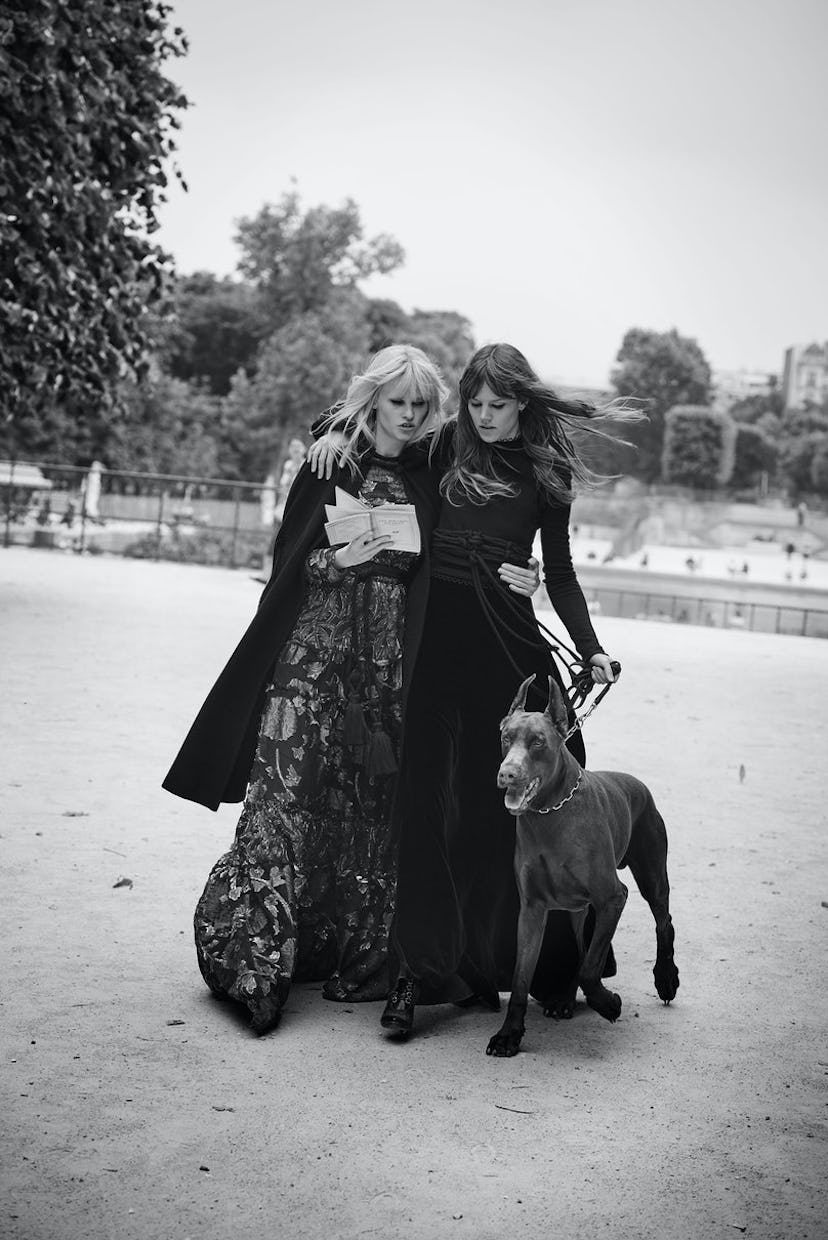 Supermodels Lara Stone and Freja Beha Erichsen starring in the editorial shot by Peter Lindbergh for...