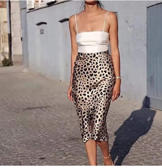 Soowalaoo Leopard Midi Skirt 