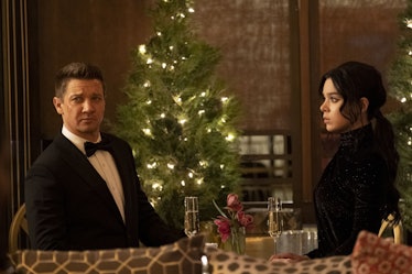Jeremy Renner as Clint Barton and Hailee Steinfeld as Kate Bishop in Hawkeye: