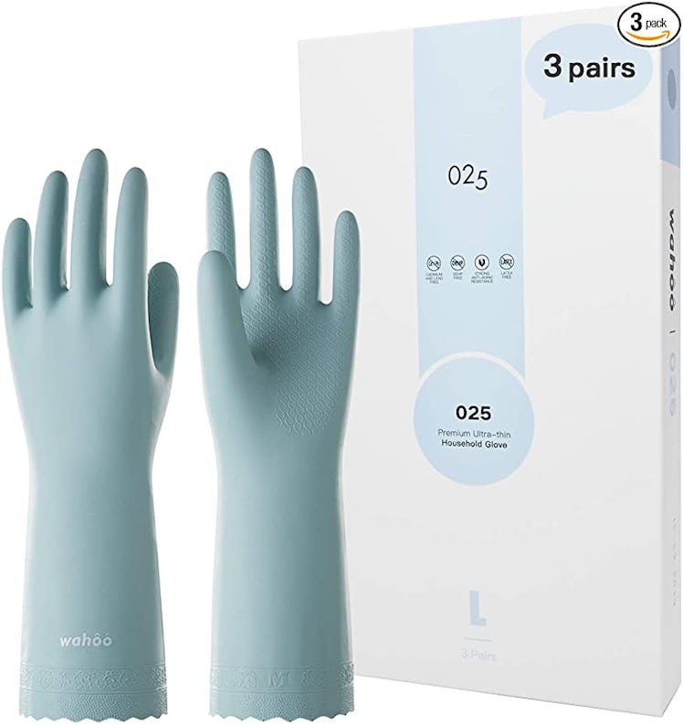 LANON PVC Household Cleaning Gloves (3 Pairs)