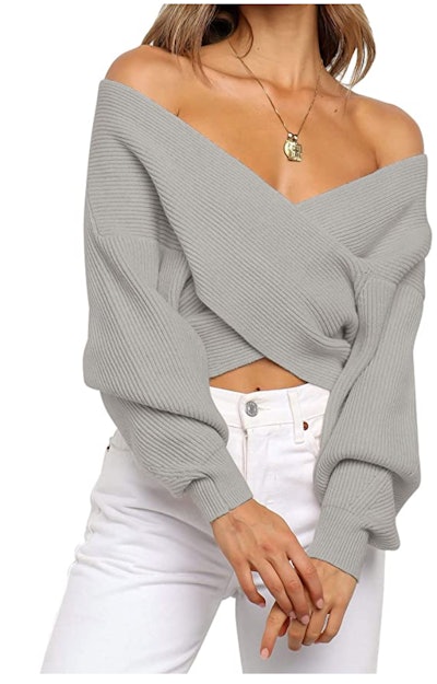 ZCSIA Long-Sleeve Wrap Sweater