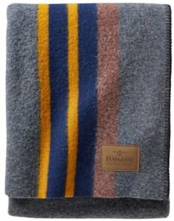 These warm blankets are made from wool and cotton and are great for luxury camping.