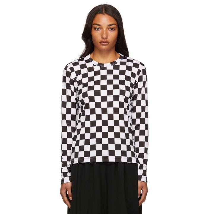 Comme des Garçons Jersey Check Long Sleeve T-Shirt