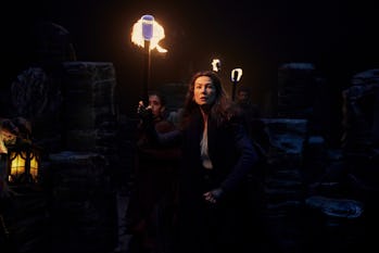Rosamund Pike plays Moiraine in The Wheel of Time.
