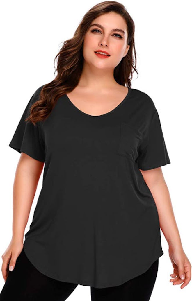 BELAROI Plus Size V-Neck Tunic Top