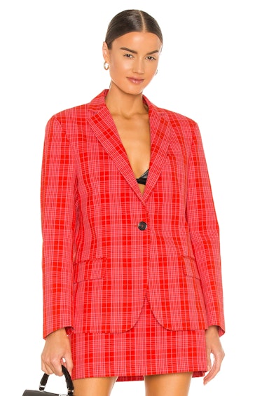 Plaid Blazer MSGM brand:MSGM