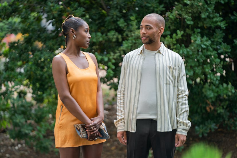 Issa Rae as Issa Dee and Kendrick Sampson as Nathan in ‘Insecure’ Season 5 via HBO’s press site