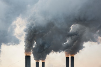 Fossil fuel emissions from a factory