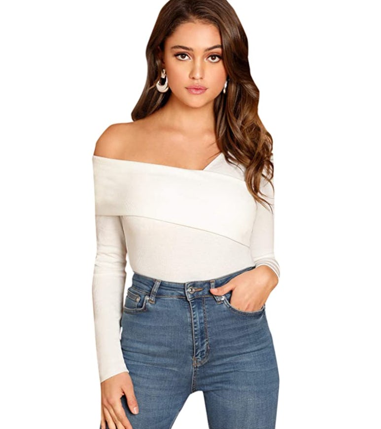 Romwe Off Shoulder Blouse