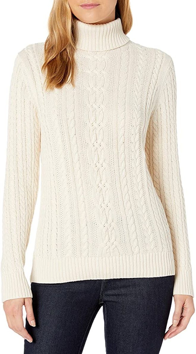 Amazon Essentials Fisherman Cable Turtleneck Sweater