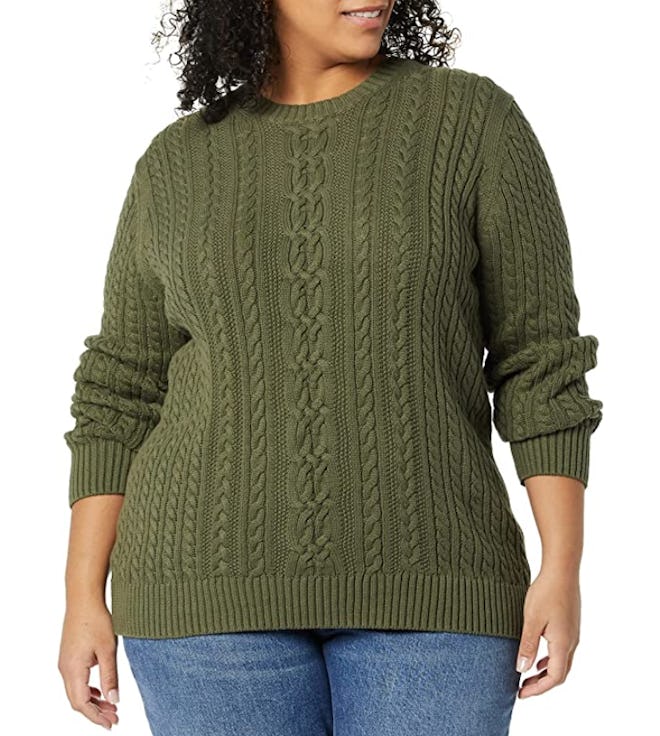 Amazon Essentials Fisherman Cable Knit Sweater