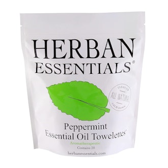 Herban Essentials Peppermint Oil Towelettes (20 Count) 