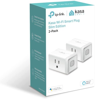 Kasa Wi-Fi Smart Plug Slim Edition (2-Pack)
