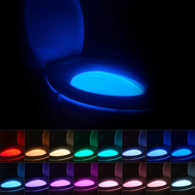 Chunace LED Toilet Bowl Nightlight with Motion Sensor (2-Pack)