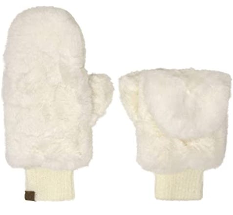 CC Faux Fur Fingerless Mittens