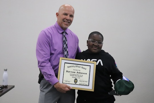 Eleven-year-old Davyon Johnson was honored earlier this month for saving the lives of two different ...