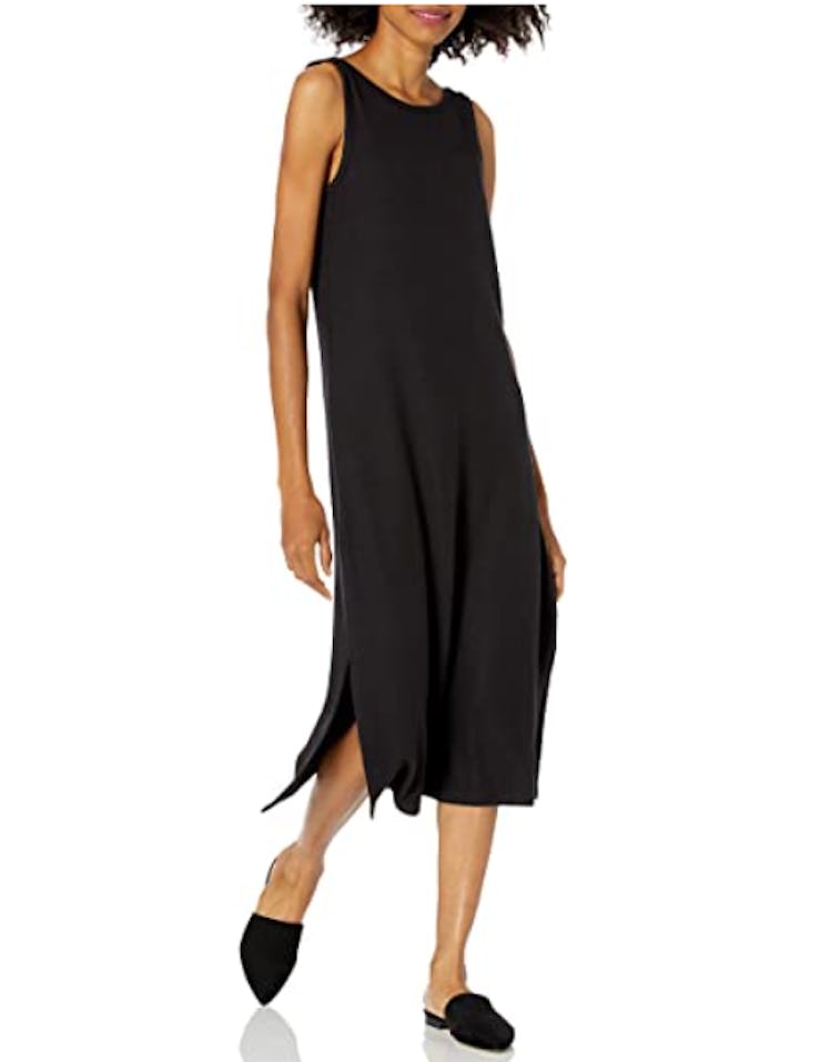 Daily Ritual Sleeveless Bateau Neck Midi Dress