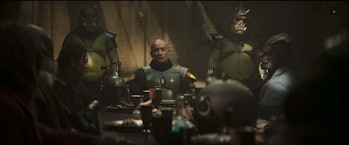 Temuera Morrison as the titular bounty hunter in The Book of Boba Fett.