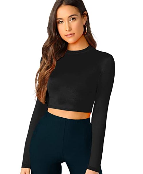 Verdusa Long Sleeve Crop Top