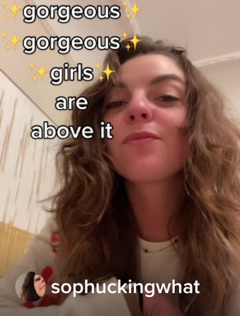 A TikTok by a self-described "gorgeous gorgeous girl". Here's an explainer of the "gorgeous gorgeous...