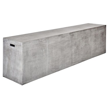 Lydia Modern Classic Dark Grey Concrete Outdoor Bench
