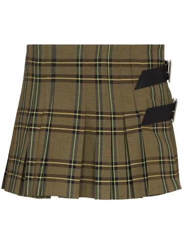 The Attico checkered mini skirt.