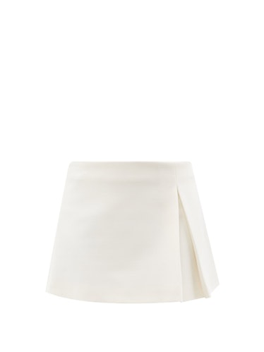 Maximilian white mini skirt.