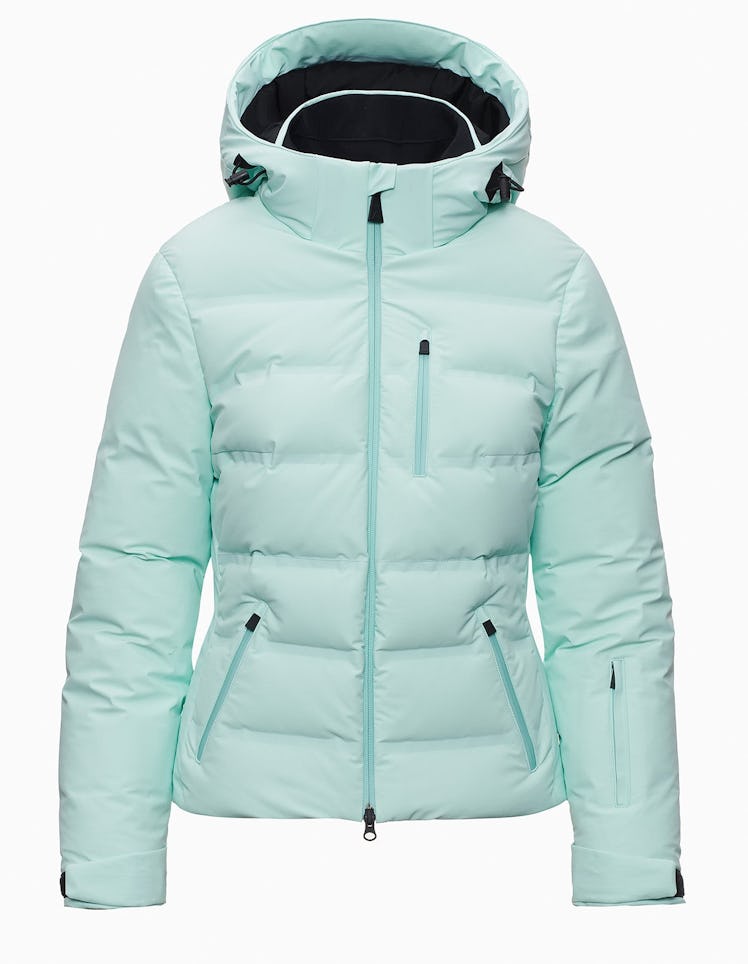 Mint puffer ski jacket by Aztech Mountain