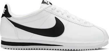 Black & white Nike Cortez sneakers.
