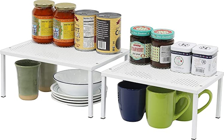 SimpleHouseware Expandable Stackable Kitchen Cabinet and Counter Shelf Organizer