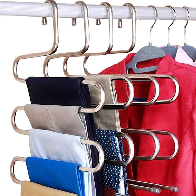 DOIOWN S-Type Stainless Steel Clothes Pants Hangers 