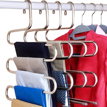 DOIOWN S-Type Stainless Steel Clothes Pants Hangers 