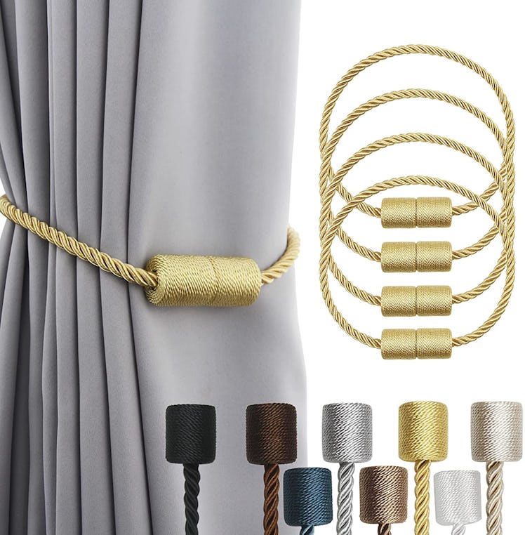 Porlau Magnetic Curtain Tiebacks (4 Pack)
