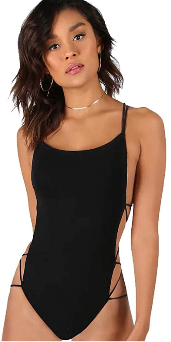 Verdusa Strappy Backless Bodysuit