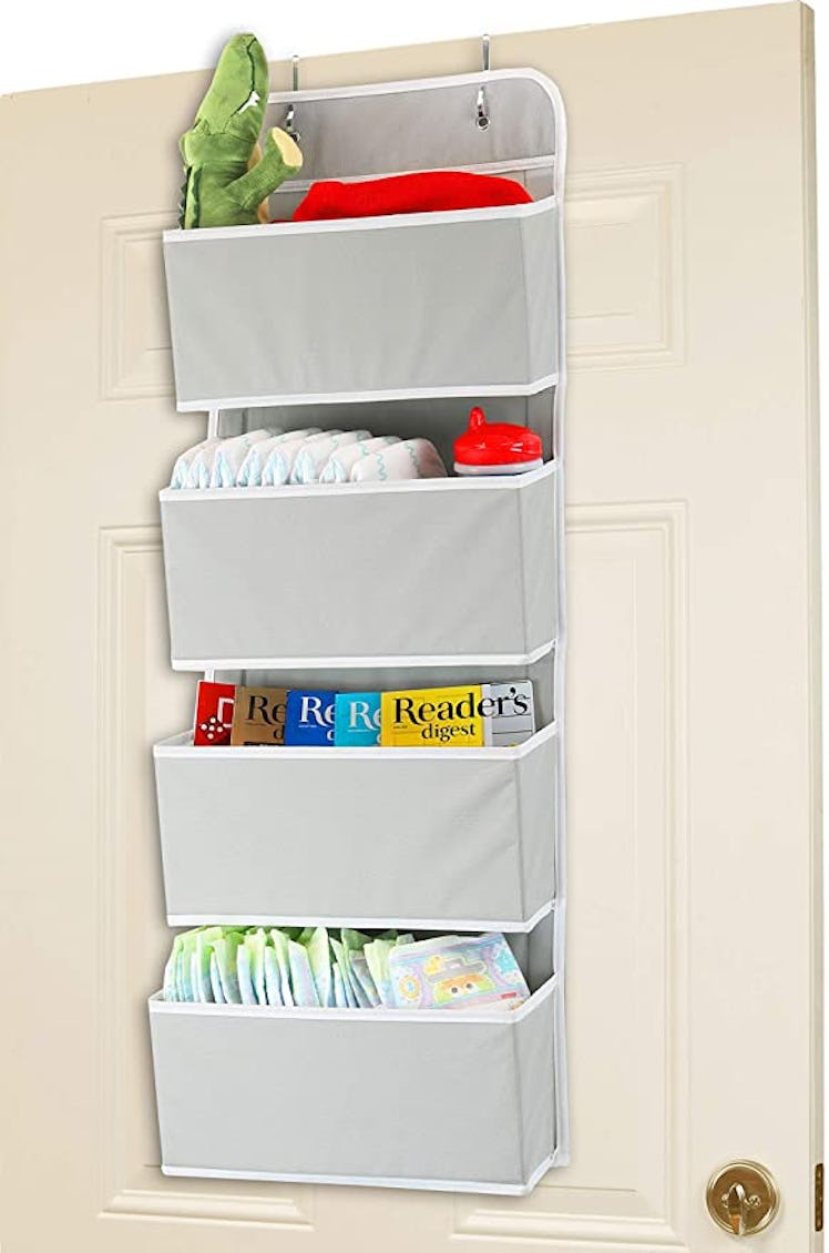 Simple Houseware 4 Pocket Over The Door Wall Mount Hanging Organizer